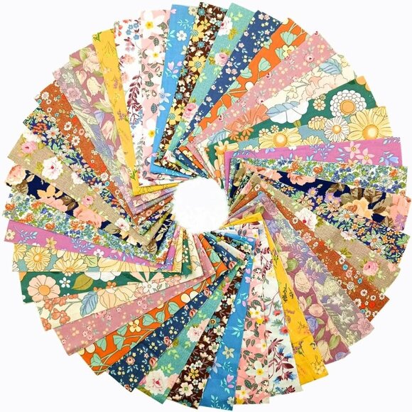 7Pcs 20" x 20" Cotton Fabric DIY Making Supplies Quilting Patchwork Fabric Fat Q - Picture 3 of 7